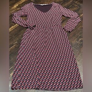Women’s Boden Cute Bird Print Everyday Dress Size 6L